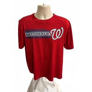 MLB GENUINE MERCHANDISE‎ WASHINGTON NATIONALS MENS SIZE LARGE T SHIRT RED